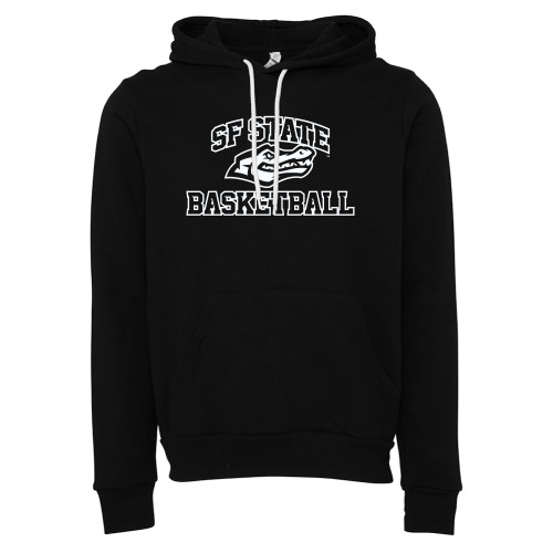  Bella + Canvas Black Fleece Hood - SF State Basketball