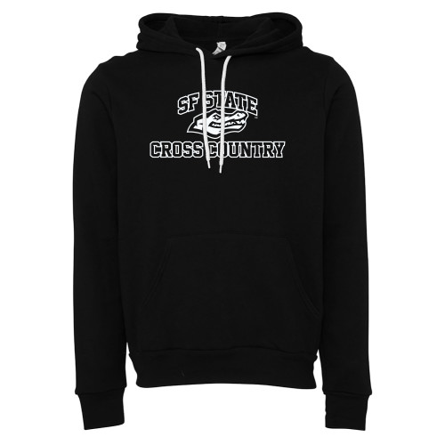  Bella + Canvas Black Fleece Hood - SF State Cross Country