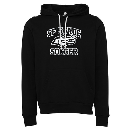  Bella + Canvas Black Fleece Hood - SF State Soccer
