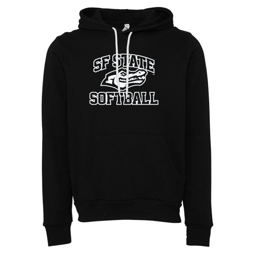  Bella + Canvas Black Fleece Hood - SF State Softball