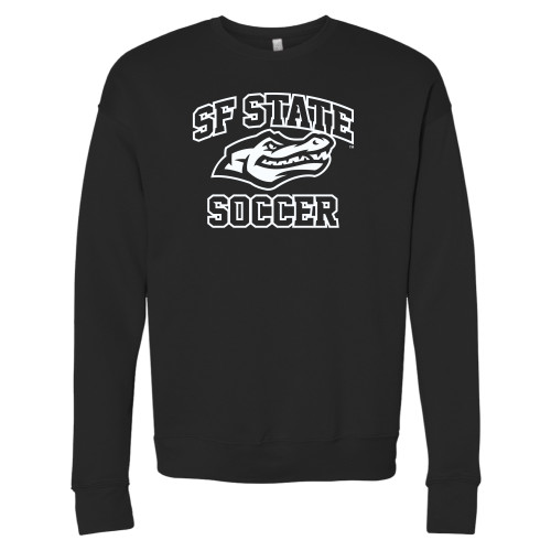  Bella + Canvas Black Fleece Crew - SF State Soccer
