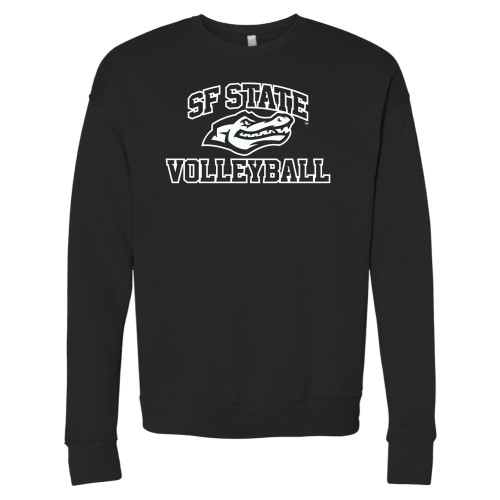  Bella + Canvas Black Fleece Crew - SF State Volleyball
