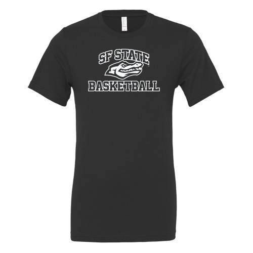 Bella + Canvas Black Jersey Cotton T Shirt - SF State Basketball