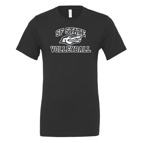  Bella + Canvas Black Jersey Cotton T Shirt - SF State Volleyball