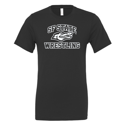  Bella + Canvas Black Jersey Cotton T Shirt - SF State Wrestling