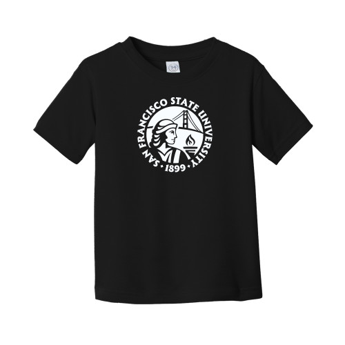 Toddler Black T Shirt - San Francisco State University Seal