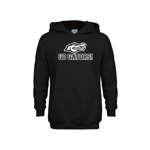  Youth Black Fleece Hoodie - Go Gators with Gator Head