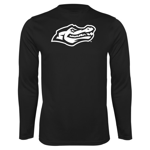  Black Performance Long Sleeve Shirt - Gator Head