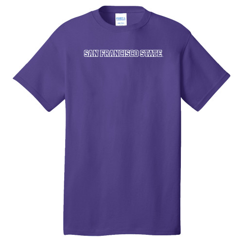  Extended Purple T Shirt - San Francisco State Wordmark