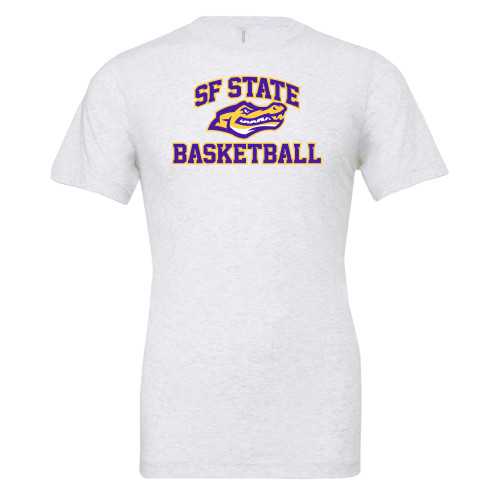  Bella + Canvas Ash Grey Jersey Cotton T Shirt - SF State Basketball