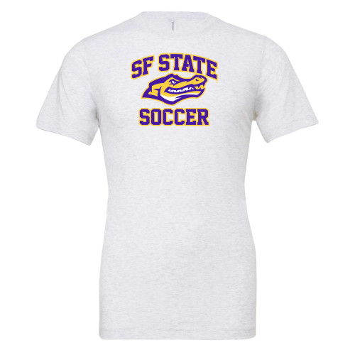  Bella + Canvas Ash Grey Jersey Cotton T Shirt - SF State Soccer