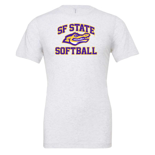  Bella + Canvas Ash Grey Jersey Cotton T Shirt - SF State Softball