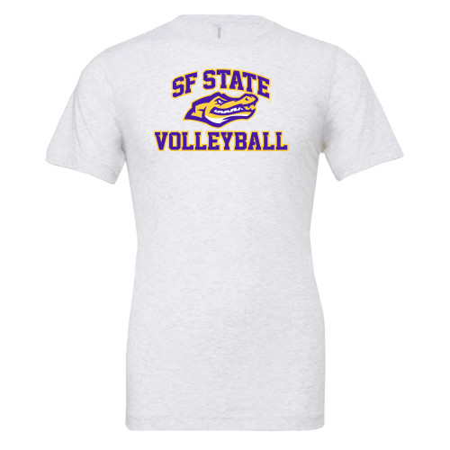  Bella + Canvas Ash Grey Jersey Cotton T Shirt - SF State Volleyball