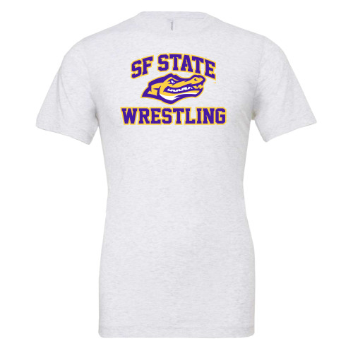  Bella + Canvas Ash Grey Jersey Cotton T Shirt - SF State Wrestling