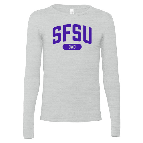  Bella + Canvas Ash Grey Jersey Cotton Long Sleeve T Shirt - SF State Dad