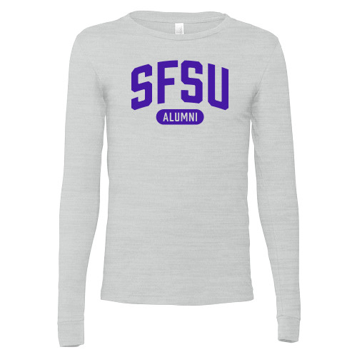  Bella + Canvas Ash Grey Jersey Cotton Long Sleeve T Shirt - SF State Alumni