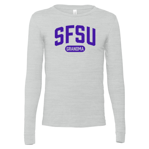  Bella + Canvas Ash Grey Jersey Cotton Long Sleeve T Shirt - SF State Grandma