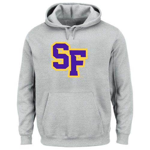  Extended Heather Grey Hoodie - SF Monogram