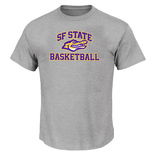  Tall Heather Grey T Shirt - SF State Basketball