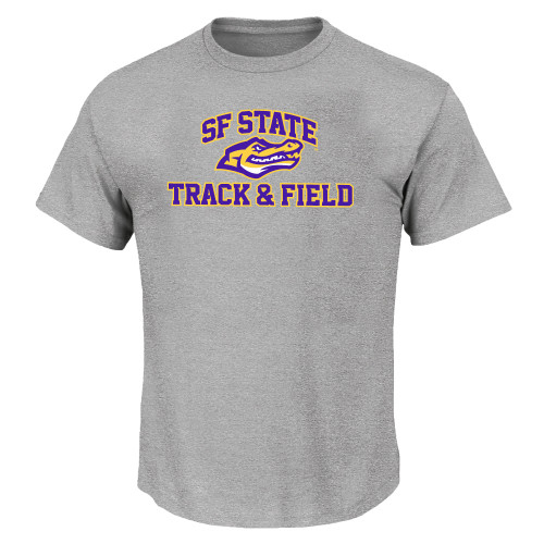  Tall Heather Grey T Shirt - SF State Track & Field