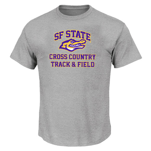  Tall Heather Grey T Shirt - SF State Cross Country and T&F
