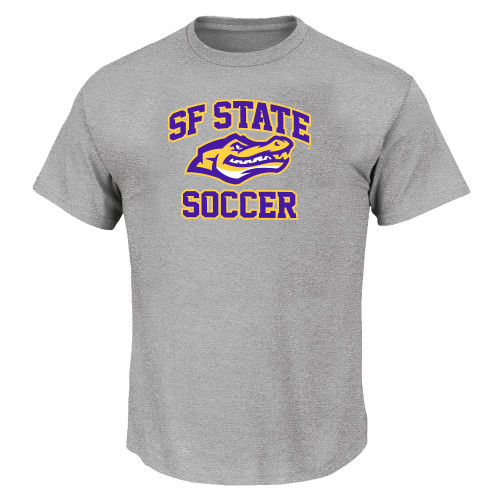  Tall Heather Grey T Shirt - SF State Soccer