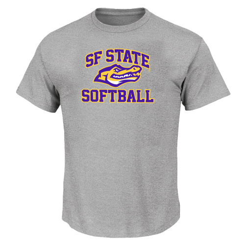  Tall Heather Grey T Shirt - SF State Softball