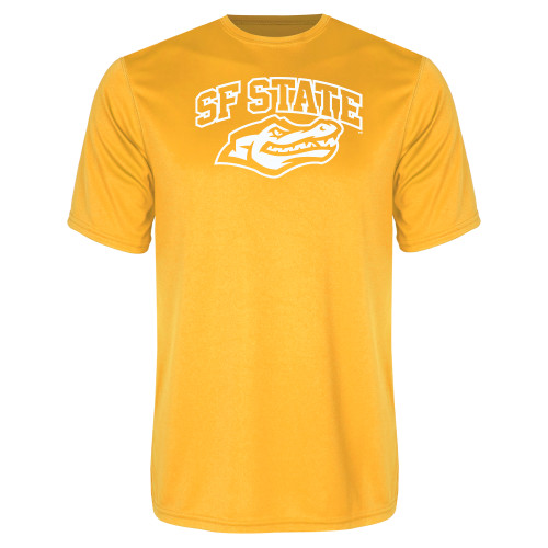  Gold Performance Tee - SF State with Gator Head