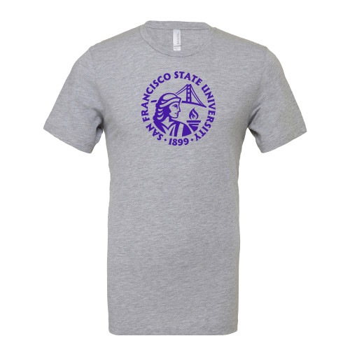  Bella + Canvas Heather Grey CVC T Shirt - San Francisco State University Seal