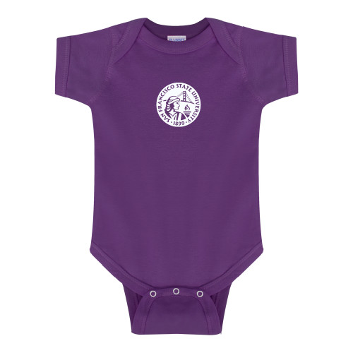  Purple Infant Onesie - San Francisco State University Seal