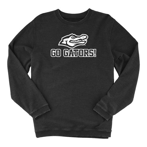  Boxercraft Womens Black Corded Crew - Go Gators with Gator Head