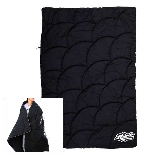  Black Wearable Camping Blanket - Gator Head