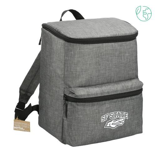  Excursion Charcoal Recycled 20 Can Backpack Cooler - SF State with Gator Head