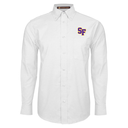  White Oxford Long Sleeve Shirt - SF Monogram