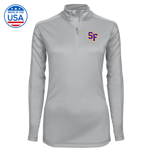  Syntrel Womens Platinum Interlock 1/4 Zip - SF Monogram