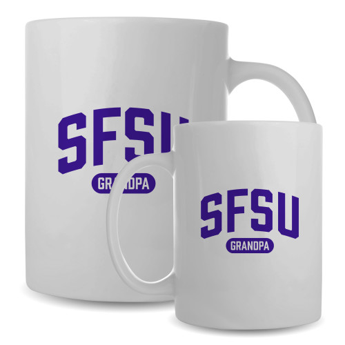  Full Color White Mug 15oz - SF State Grandpa