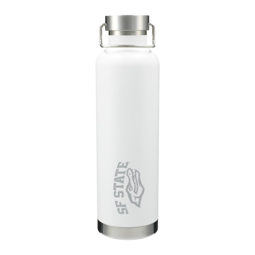  Thor Copper Vacuum Insulated White Bottle 32oz - SF State with Gator Head Engraved