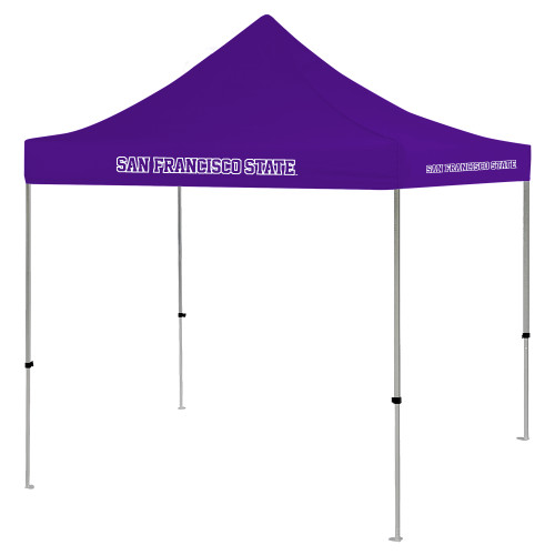  9 ft x 9 ft Purple Tent - San Francisco State Wordmark