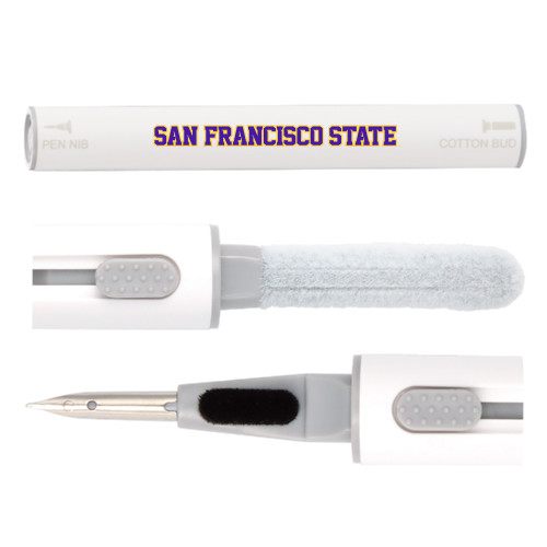  White Mini 3 in 1 Tech Cleaning Kit - San Francisco State Wordmark