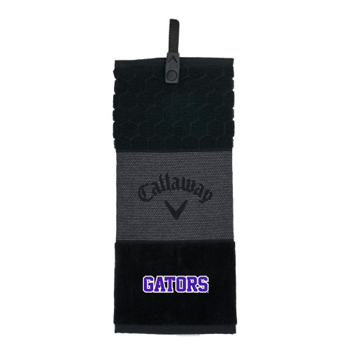  Callaway Black Trifold Towel - Gators Wordmark
