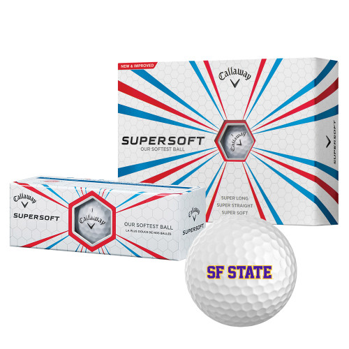  Callaway Supersoft Golf Balls 12/pkg - SF State Wordmark