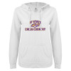 Thumbnail image for  ENZA Womens White V Notch Raw Edge Fleece Hoodie