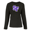 Thumbnail image for  Womens Black Long Sleeve Hooded Tee