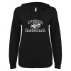 Thumbnail image for  ENZA Womens Black V Notch Raw Edge Fleece Hoodie