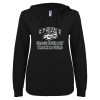 Thumbnail image for  ENZA Womens Black V Notch Raw Edge Fleece Hoodie