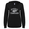 Thumbnail image for  ENZA Womens Black V Notch Raw Edge Fleece Hoodie
