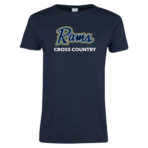  Womens Navy Short Sleeve Tee - Cross Country