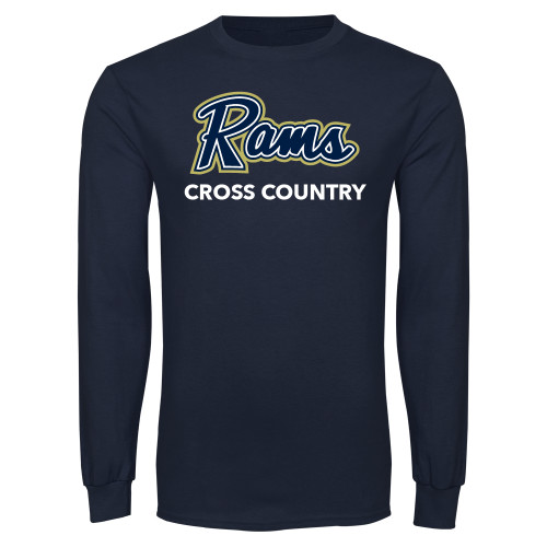 Navy Long Sleeve T Shirt - Cross Country