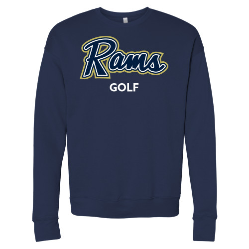  Bella + Canvas Navy Fleece Crew - Golf