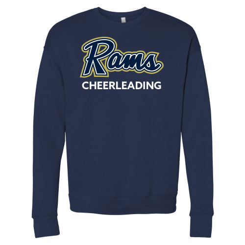  Bella + Canvas Navy Fleece Crew - Cheerleading